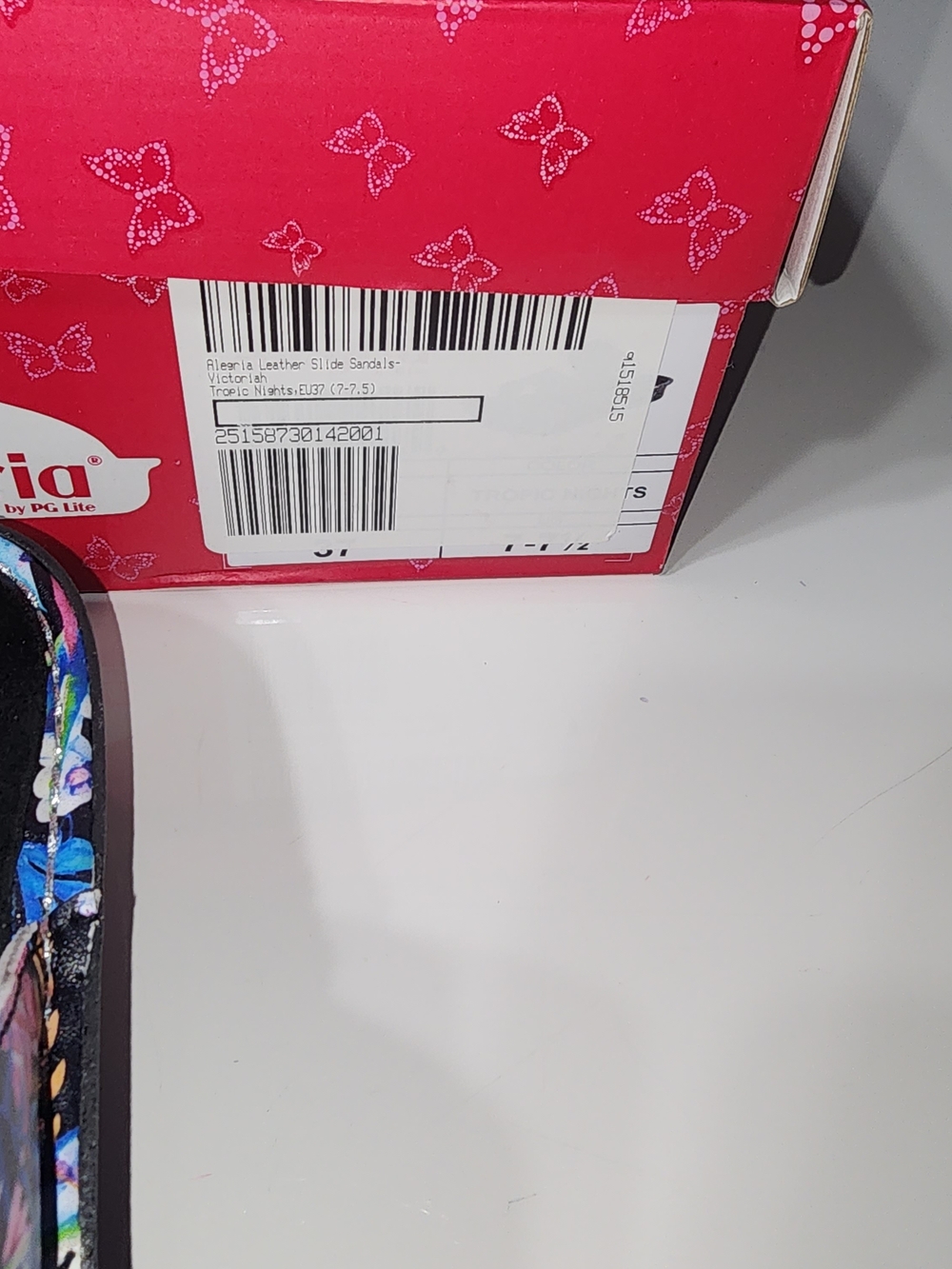 Alegria Tropical Floral Slide Sandals in Black, Pink, Blue Size 7 Comfort - Picture 6 of 12